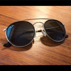 Ray-Ban Round Double Bridge Sunglasses: like new!
